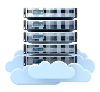 A stack of servers resting on clouds — the modern hosted PABX