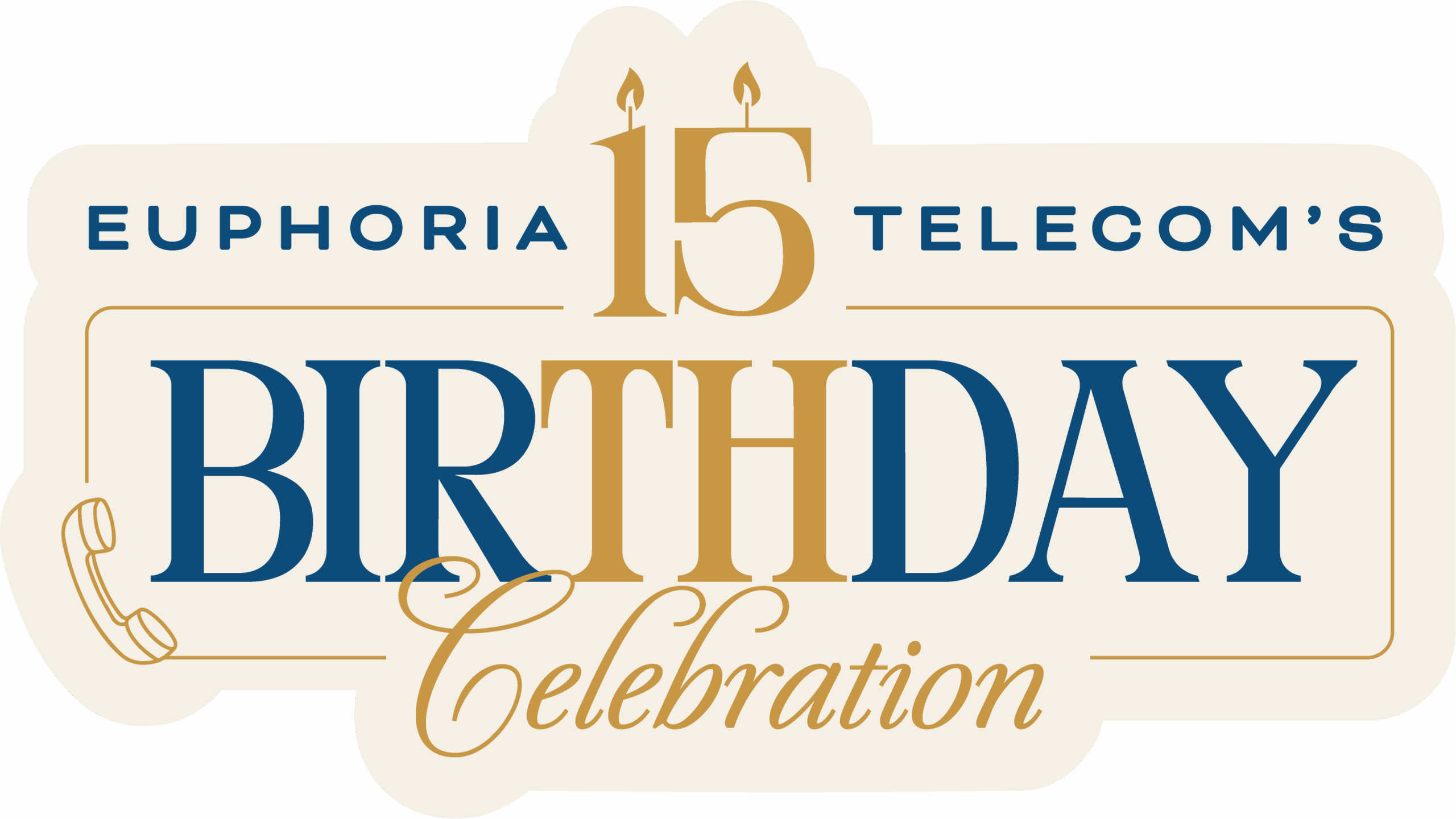 Euphoria Telecom 15th Birthday Logo